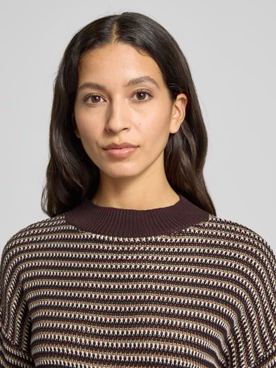 OPUS Strickpullover mit gerippten Abschlüssen Modell 'Peipina' Bordeaux 3