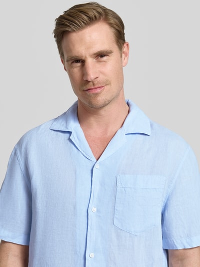 HUGO Regular Fit Freizeithemd aus reinem Leinen Modell 'EXOLINO' Hellblau 3
