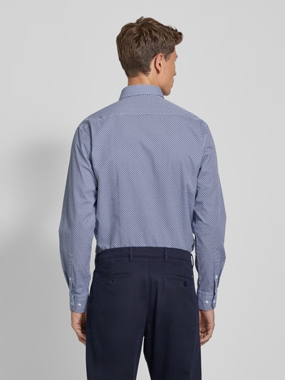 Tommy Hilfiger Regular fit zakelijk overhemd met knoopsluiting, model 'John' Marineblauw - 5