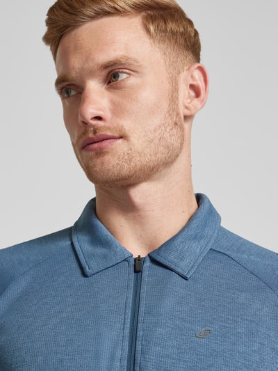 Joy Regular fit poloshirt met logoprint, model 'IVO' Rookblauw - 3