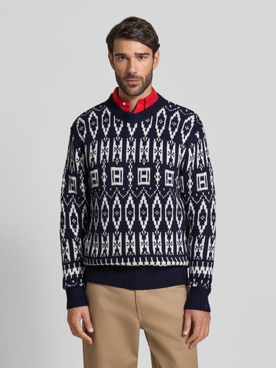 Tommy Hilfiger Relaxed Fit Strickpullover aus Woll-Mix Marine 4