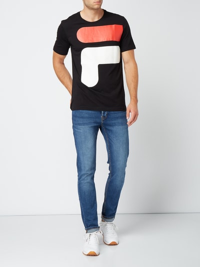 FILA T-shirt z nadrukiem z logo  Czarny 1