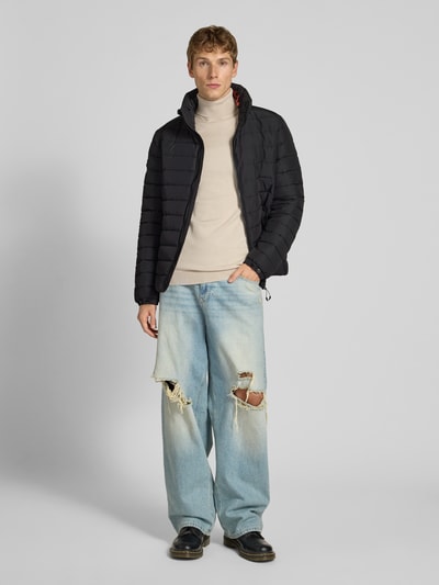 Superdry Kurtka pikowana ze stójką model ‘Fuji’ Czarny 1