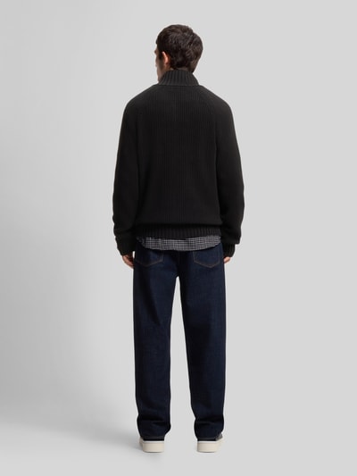 HUGO Blue Strickjacke mit Reißverschluss Modell 'Sonzie' BLACK 5