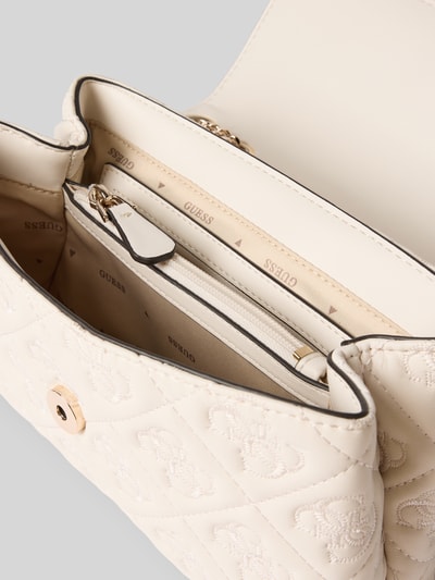 Guess Handtas met labelapplicatie, model 'ADELASIA' Ecru - 5