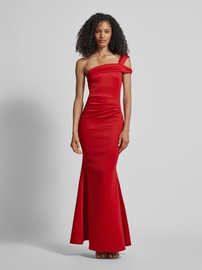 Lipsy One-Shoulder-Abendkleid mit Raffungen Rot 4