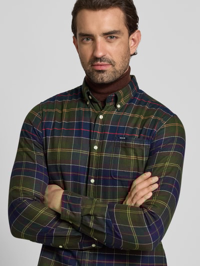 Barbour Slim fit vrijetijdsoverhemd van puur katoen, model 'KYELOCH' Marineblauw - 3