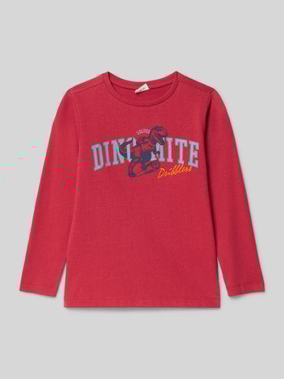 s.Oliver RED LABEL Regular Fit Langarmshirt aus reiner Baumwolle Rot 1