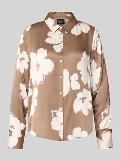 s.Oliver BLACK LABEL Regular fit blouse met lange mouwen van pure viscose Middenbruin - 2