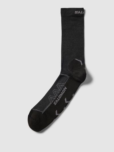 Salomon Socken mit Label-Detail Modell 'SPEEDCROSS CREW' Black 1