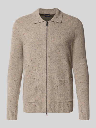 Christian Berg Men Cardigan met tweewegritssluiting Taupe - 2