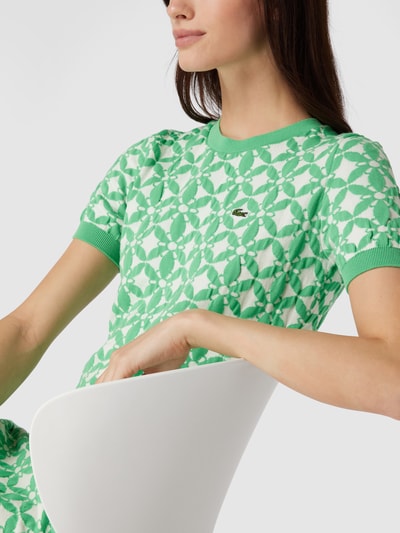 Lacoste Knielange shirtjurk met labelpatch Lichtgroen - 3