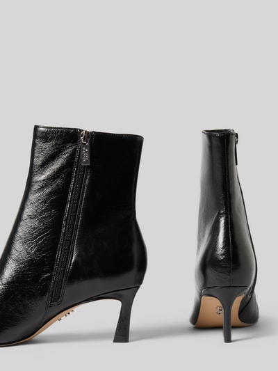 Steve Madden Botki ze skóry bydlęcej nappa z niską szpilką Czarny 2