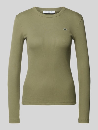 Lacoste Sport Bluzka z długim rękawem i naszywką z logo Khaki 2