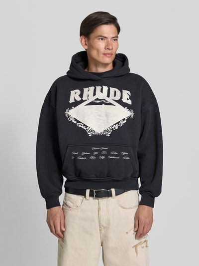 RHUDE Sweatshirt mit großem Frontprint Black 4