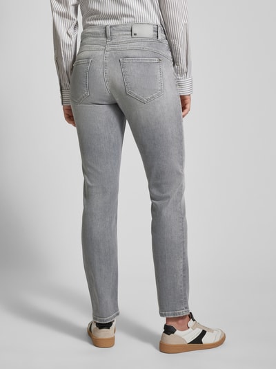 Cambio Straight fit jeans met siernaden, model 'PARLA SEAM' Lichtgrijs - 5