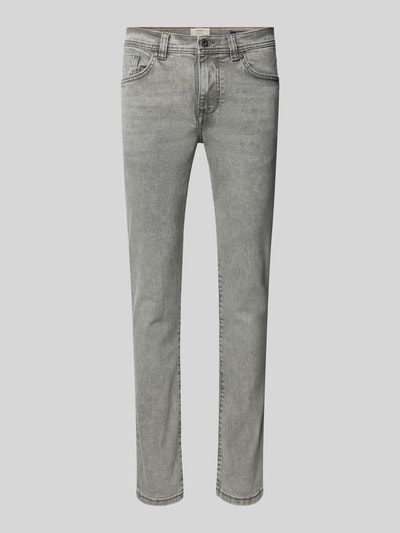 MCNEAL Slim Fit Jeans im 5-Pocket-Design Hellgrau Melange 1