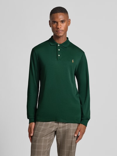 Polo Ralph Lauren Slim fit poloshirt in logostitching Donkerrood - 4