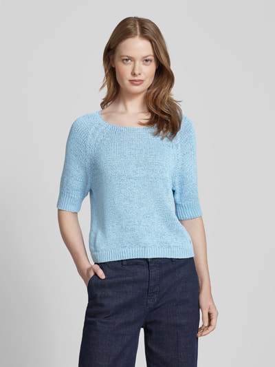 monari Gebreide pullover met ribboorden Lichtblauw - 4