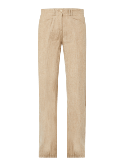 Brax Relaxed Fit Leinenhose mit Eingrifftaschen Modell 'Farina' Beige 2