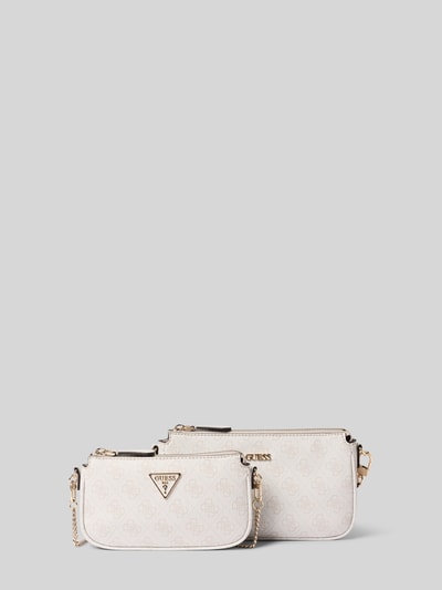 Guess Handtasche mit Label-Applikation Modell 'NOELLE' Ecru 2