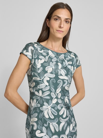 Christian Berg Cocktail Knielanges Cocktailkleid mit Allover-Stitchings Schilf 3