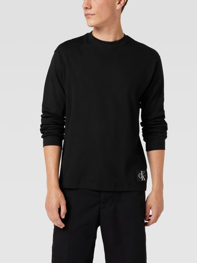 Calvin Klein Jeans Sweatshirt mit unifarbenem Design Black 4