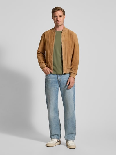 MCNEAL Lang shirt met ronde hals Olijfgroen - 1