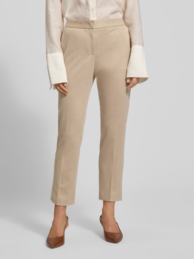 BOSS Regular fit smalle broek van viscosemix, model 'Tapria-Crop4' Beige - 4