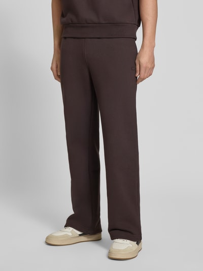 Lacoste Loose Fit Sweatpants aus reiner Baumwolle Schoko 4