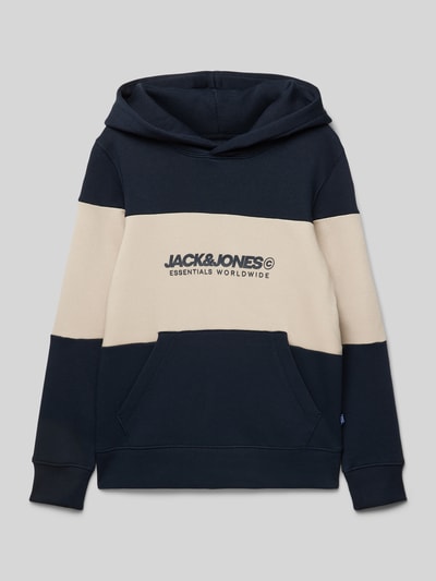 Jack & Jones Loose Fit Hoodie mit Känguru-Tasche Modell 'ELEGACY' Marine 1