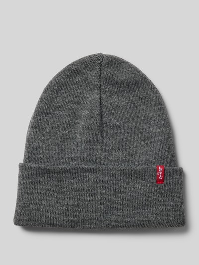 Levi's® Beanie met labelpatch, model 'SLOUCHY RED TAB' Lichtgrijs gemêleerd - 1