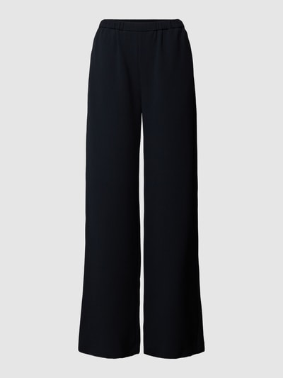 Emporio Armani Wide fit stoffen broek met elastische band Marineblauw - 2