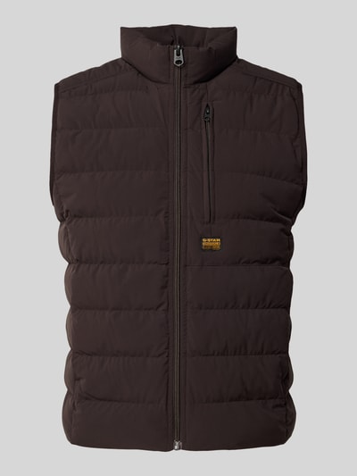 G-Star Raw Bodywarmer met opstaande kraag Donkerbruin - 2