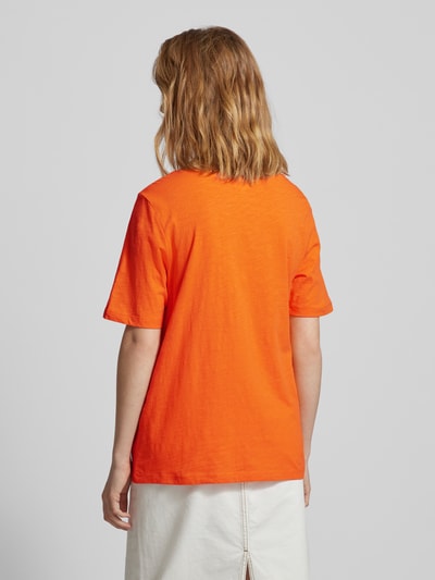 s.Oliver RED LABEL T-shirt z nadrukiem ze sloganem Pomarańczowy 5