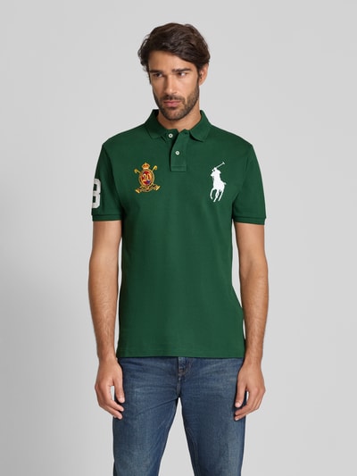 Polo Ralph Lauren Poloshirt met labelstitching Donkergroen - 4