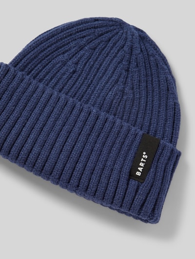 Barts Beanie met labeldetail, model 'SUMTER' Donkerblauw - 2