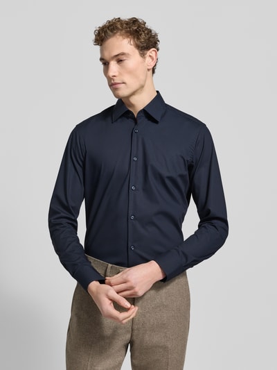 BOSS Regular Fit Businesshemd mit extra langem Arm Marine 4