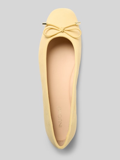 INUOVO Ballerinas aus Leder mit Schleifendetail GELB 3