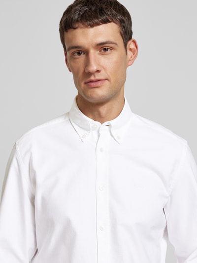 BOSS Regular Fit Businesshemd mit Button-Down-Kragen Modell 'Liam' Weiss 3