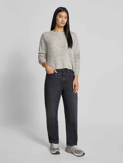 Drykorn Gebreide pullover van alpacamix, model 'IMENY' Lichtgrijs gemêleerd - 1