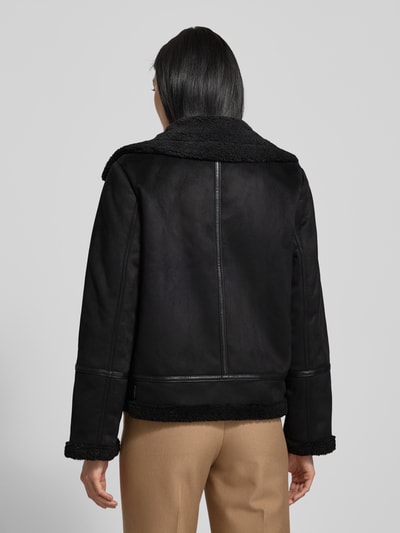 Lauren Ralph Lauren Kurtka o kroju regular fit z imitacji skóry z obszyciem z imitacji futra Czarny 5
