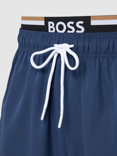 BOSS Badehose mit Kontraststreifen Modell 'Thornfish' Marine 2