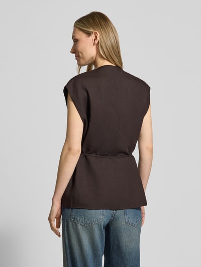 someday. Bodywarmer met strikceintuur model 'Varyn' Chocoladebruin - 5