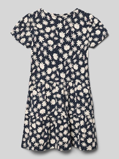 Produktfoto, Leicht ausgestelltes Freizeitkleid aus Baumwoll-Mix von s.Oliver RED LABEL, Optik:Allover-Muster, Kurzarm, Rundhals, kinder
