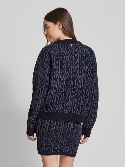 Patrizia Pepe Gebreide pullover met ronde hals, model 'MAGLIA' Antraciet - 5