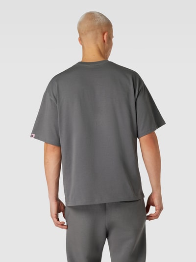 REVIEW Oversized T-Shirt mit Strasssteinbesatz Dunkelgrau 5