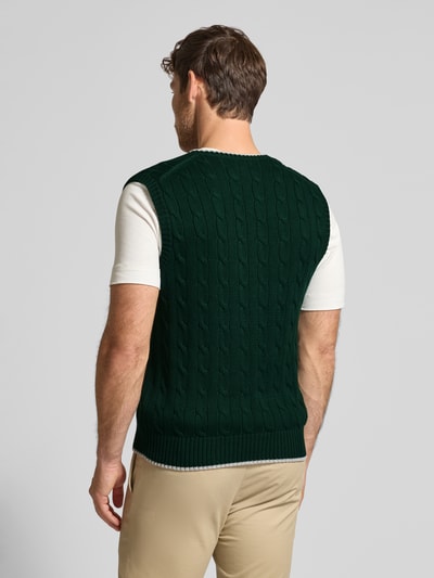 Polo Ralph Lauren Spencer met kabelpatroon en V-hals Donkergroen - 5