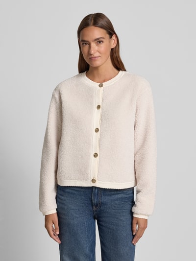 Neo Noir Strickjacke mit Knopfleiste Offwhite 4