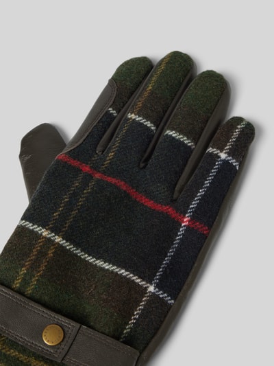 Barbour Handschuhe mit Druckknopfverschluss Modell 'NEWBROUGH' Gruen 3